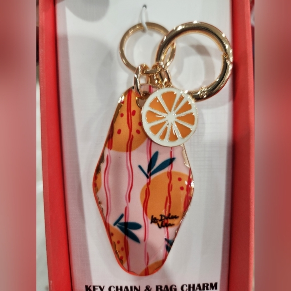 🔹️Piper K🔹️ Viral  Oranges Fruit Print Keychain Bag Charm - Picture 3 of 4